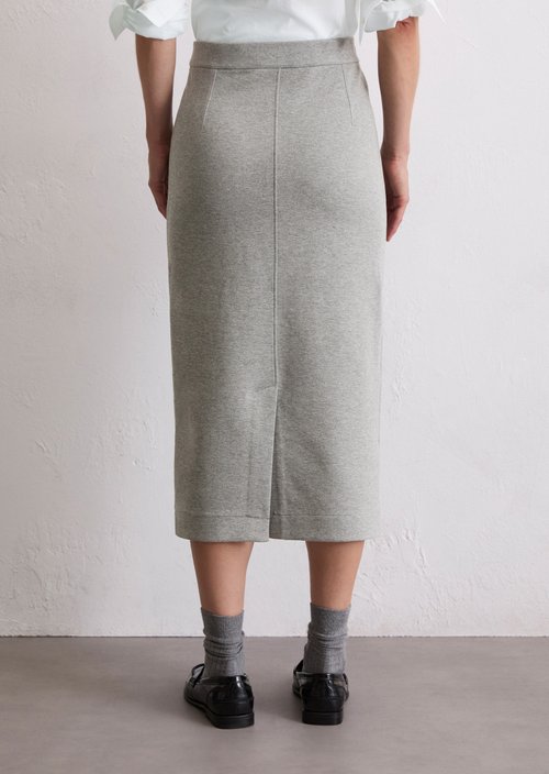 Jersey skirt regular — Light Grey Melange