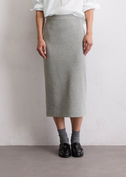 Jersey skirt regular — Light Grey Melange
