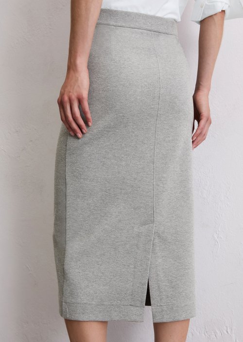 Jersey skirt regular — Light Grey Melange