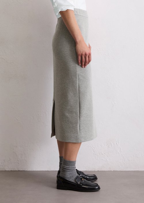 Jersey skirt regular — Light Grey Melange