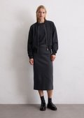 Jersey skirt regular made from interlock quality - blue | Midi