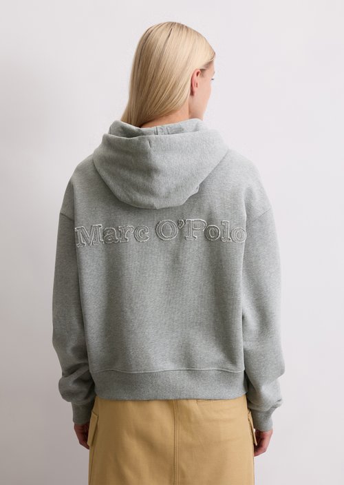 Relaxed sweatshirt jacket — Light Grey Melange
