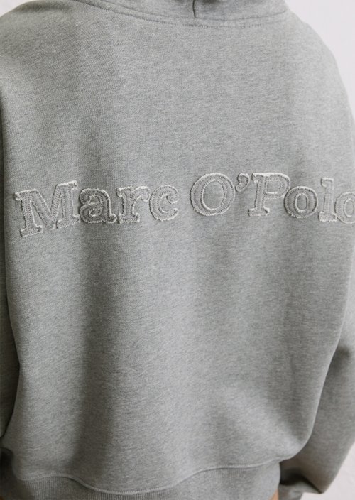 Relaxed sweatshirt jacket — Light Grey Melange