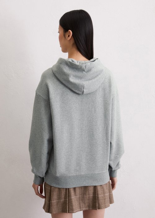 Relaxed logo hoodie — Light Grey Melange