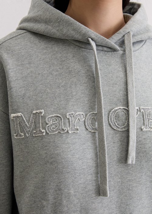 Relaxed logo hoodie — Light Grey Melange