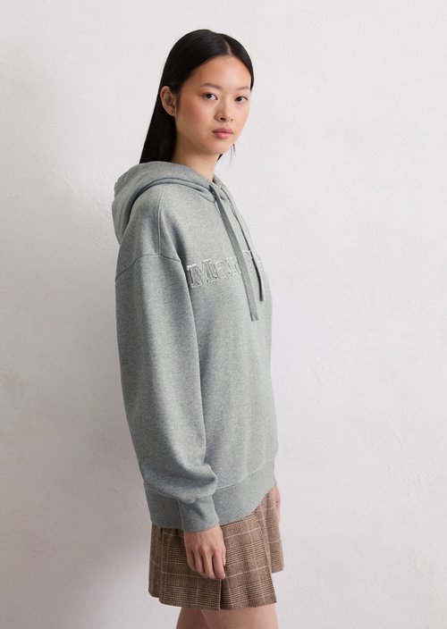 Relaxed logo hoodie — Light Grey Melange
