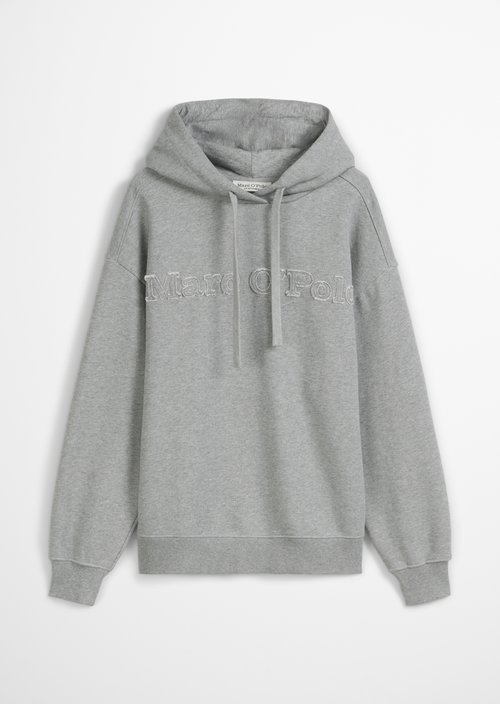Relaxed logo hoodie — Light Grey Melange