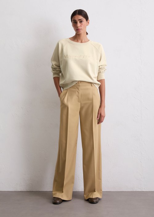 Logo sweatshirt relaxed — Light Oat