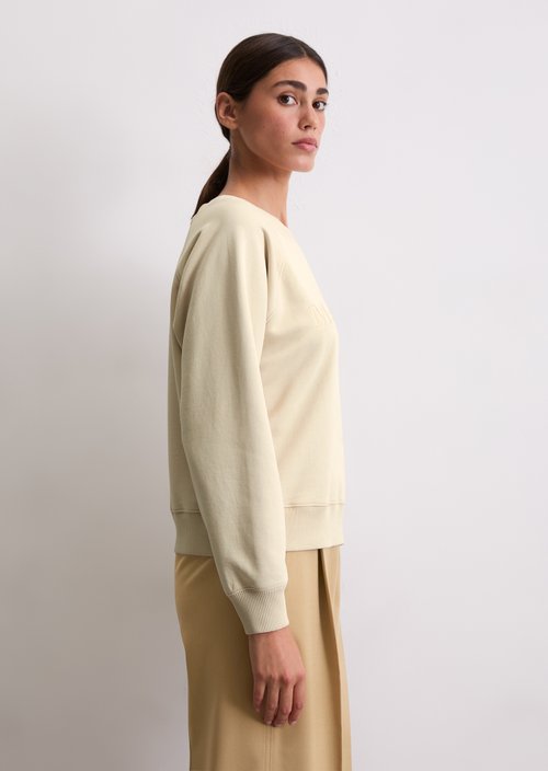 Logo sweatshirt relaxed — Light Oat
