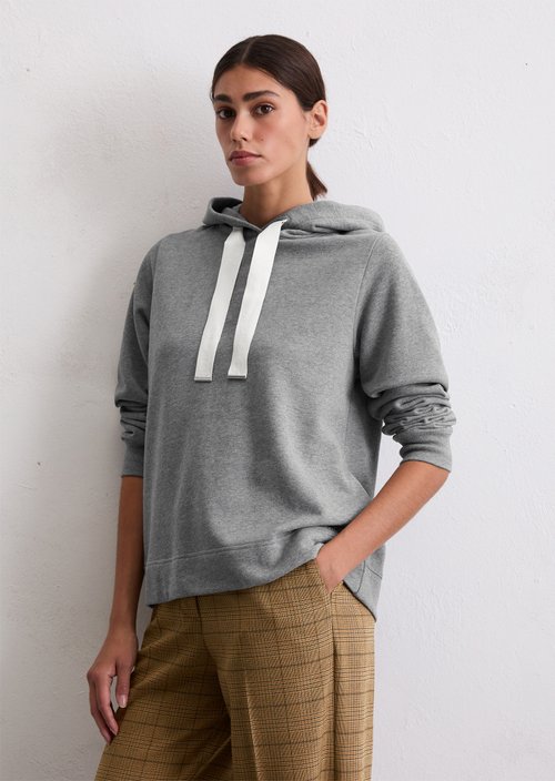 Hoodie relaxed — Light Grey Melange