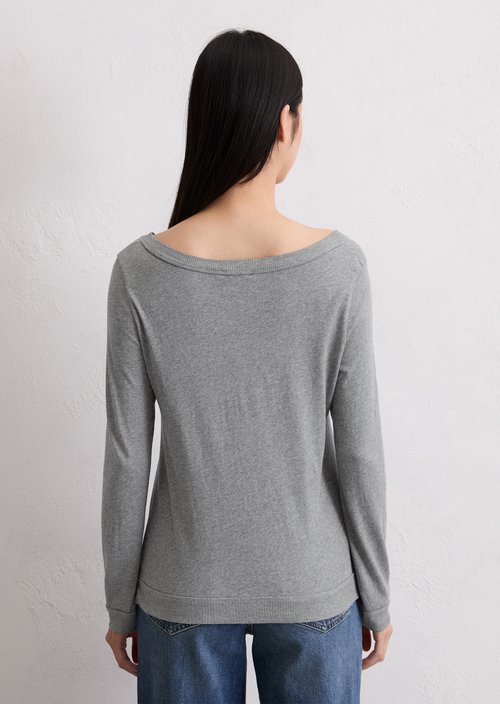 Longsleeve regular — Light Grey Melange
