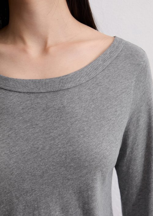 Longsleeve regular — Light Grey Melange