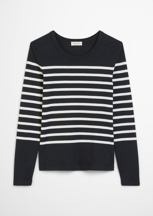Striped longsleeve slim — Dark Blue