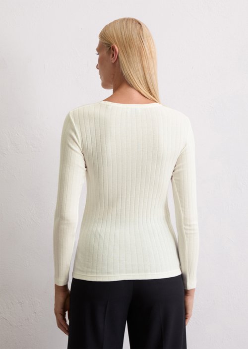 Longsleeve slim — White Cotton