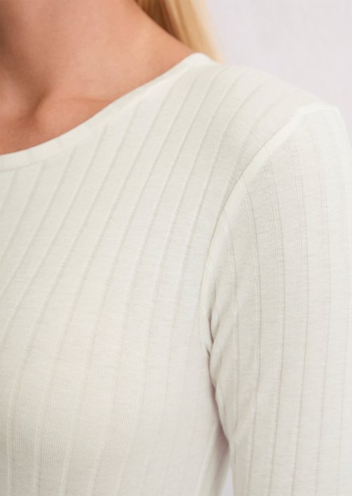 Longsleeve slim — White Cotton