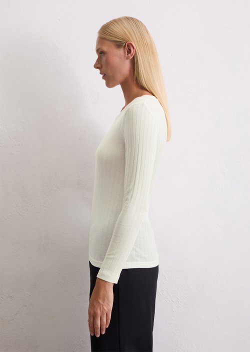 Longsleeve slim — White Cotton