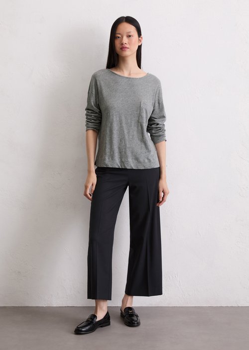 Longsleeve regular — Light Grey Melange