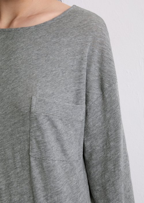 Longsleeve regular — Light Grey Melange