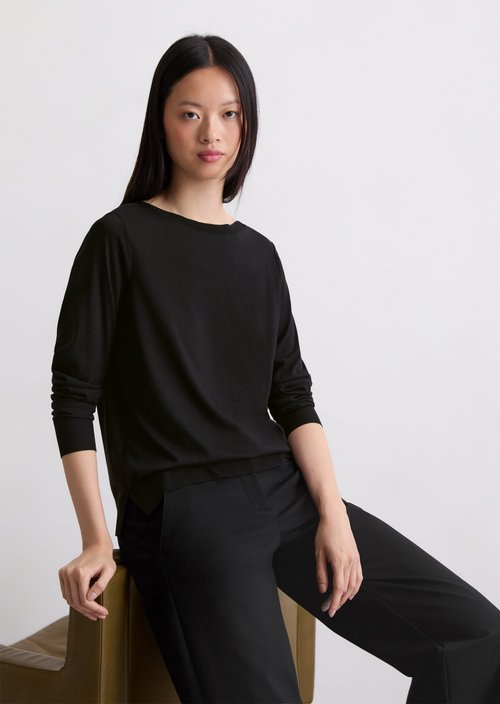 Luxury Longsleeve regular — Black