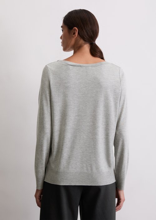 Luxury Longsleeve regular — Light Grey Melange