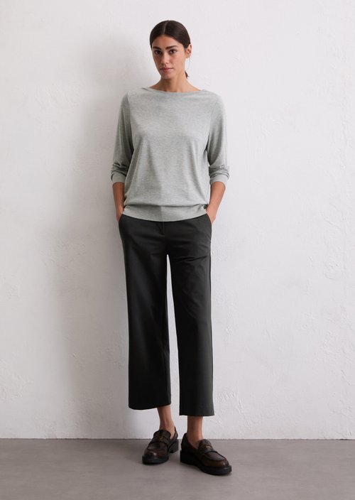 Luxury Longsleeve regular — Light Grey Melange