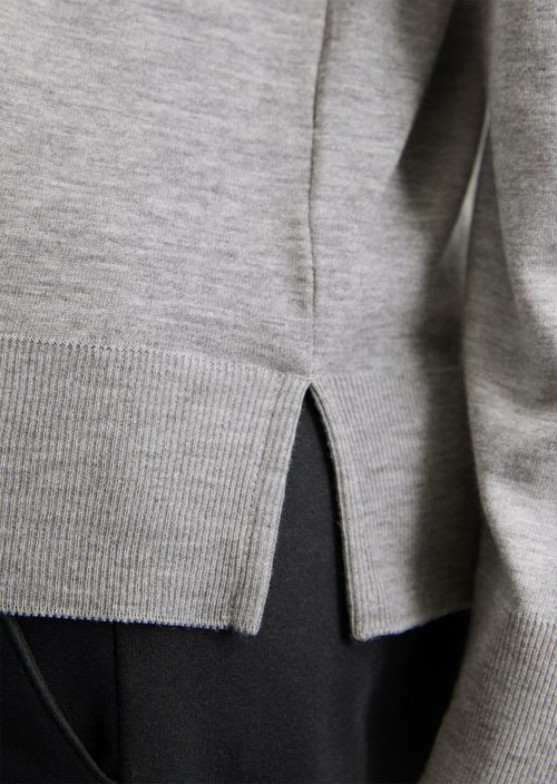 Luxury Longsleeve regular — Light Grey Melange