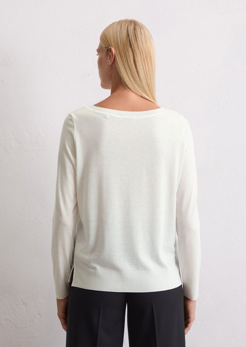 Luxury Longsleeve regular — White Cotton
