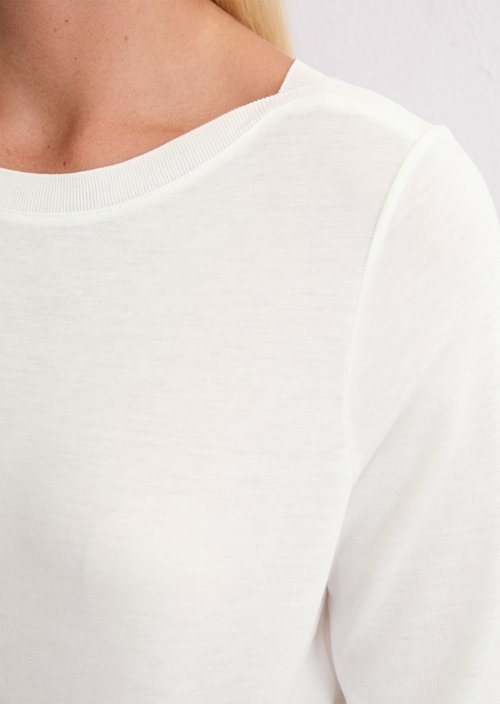Luxury Longsleeve regular — White Cotton