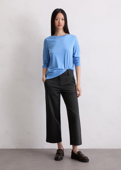 Luxury Longsleeve regular — Cloudless Blue