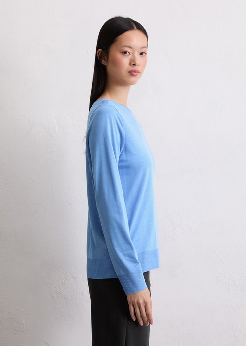 Luxury Longsleeve regular — Cloudless Blue