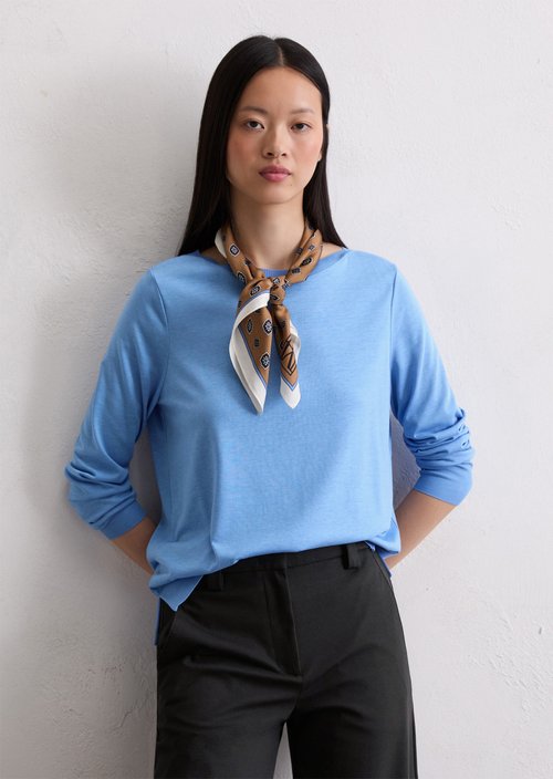 Luxury Longsleeve regular — Cloudless Blue