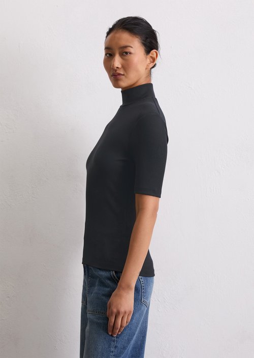 Turtleneck T-shirt slim — Deep Night Blue