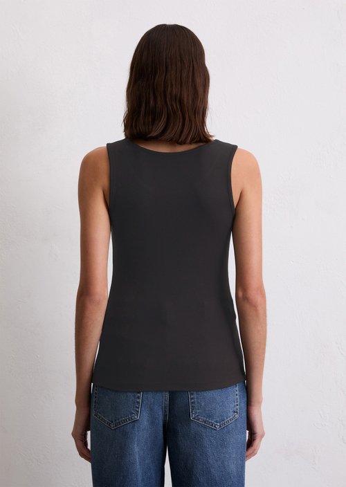 Regular tank top — Black