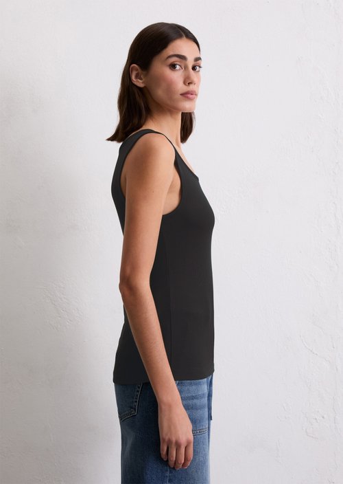 Regular tank top — Black
