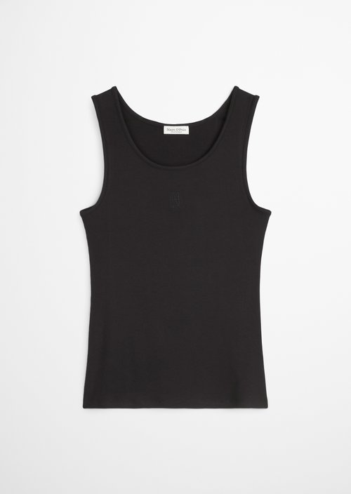 Regular tank top — Black