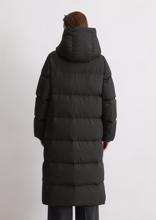 Puffer down hooded coat regular — Dark Grey Melange (alternate view)
