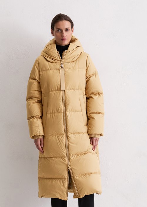 Puffer down hooded coat regular — Salted Caramel
