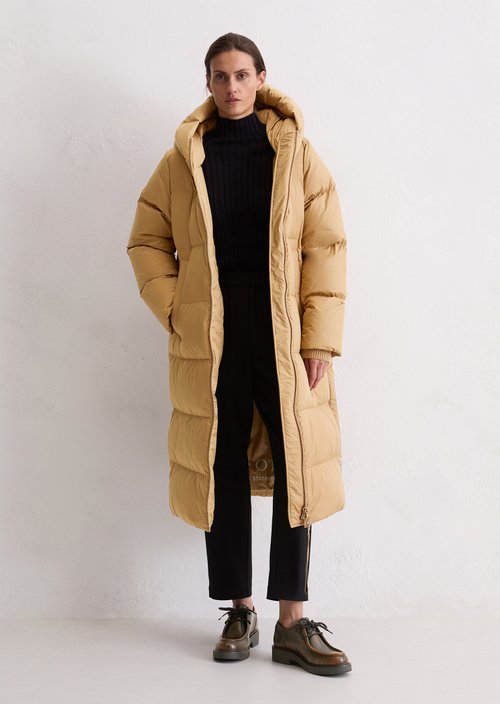 Puffer down hooded coat regular — Salted Caramel