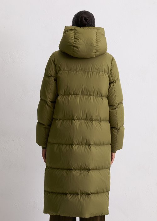 Puffer down hooded coat regular — Mossy Olive (alternate view)