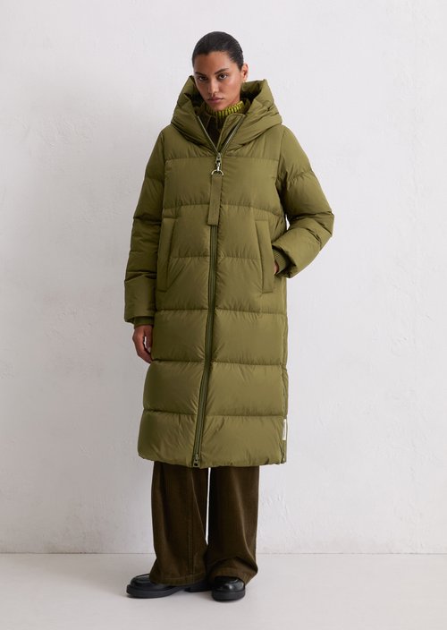Puffer down hooded coat regular — Mossy Olive