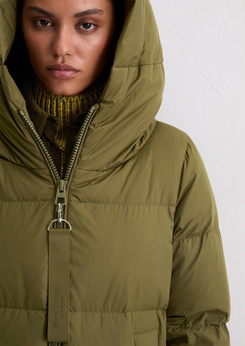 Puffer down hooded coat regular — Mossy Olive