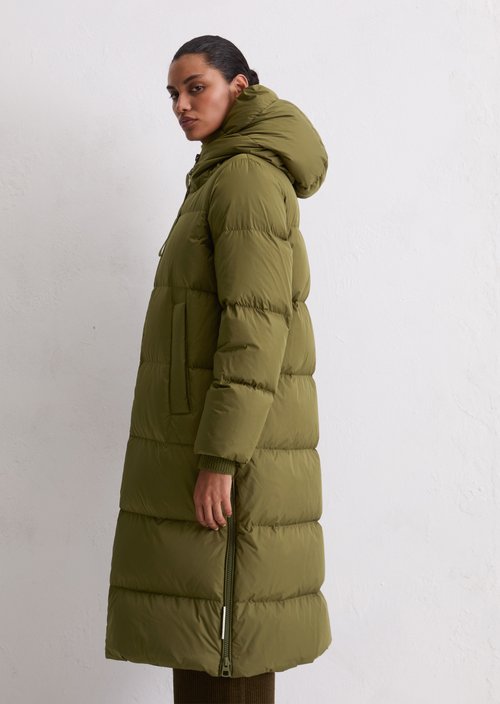 Puffer down hooded coat regular — Mossy Olive