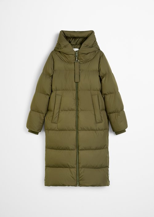 Puffer down hooded coat regular — Mossy Olive