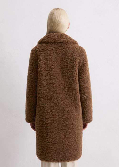 Teddy coat relaxed — Pure Chocolate (alternate view)