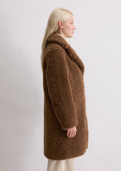 Teddy coat relaxed — Pure Chocolate