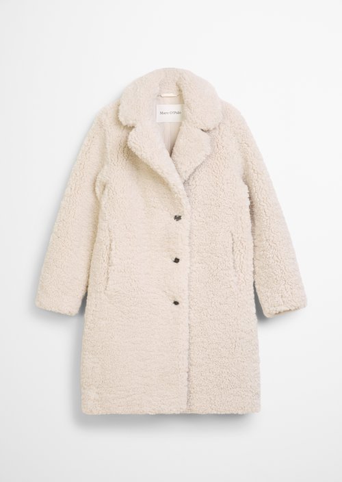 Teddy coat relaxed — Light Oat