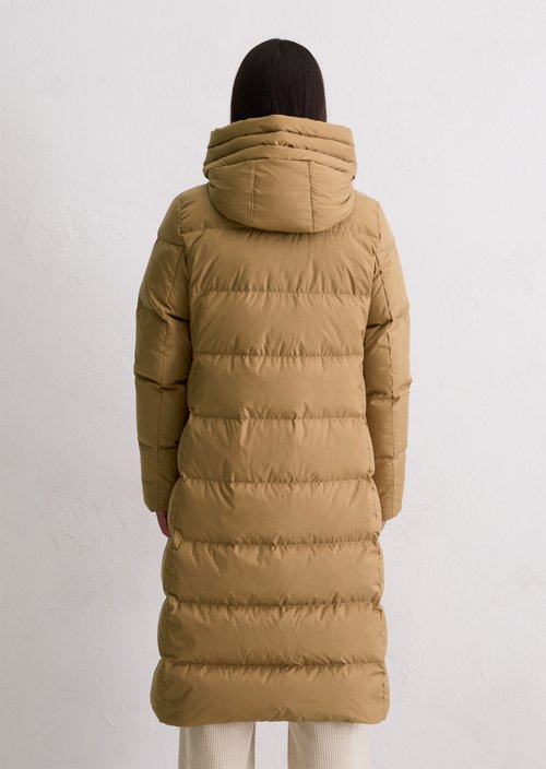 Hooded down coat fitted — Salted Caramel