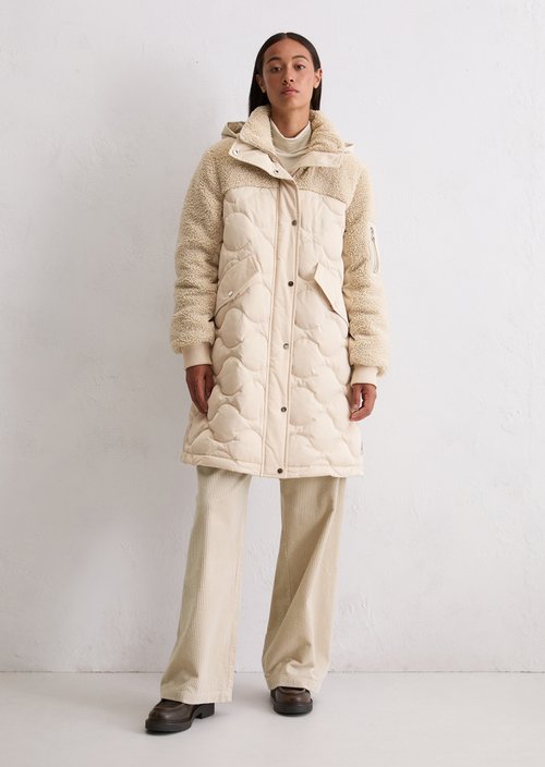 Relaxed down parka — Light Oat