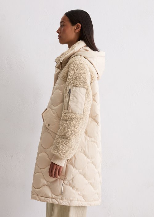 Relaxed down parka — Light Oat