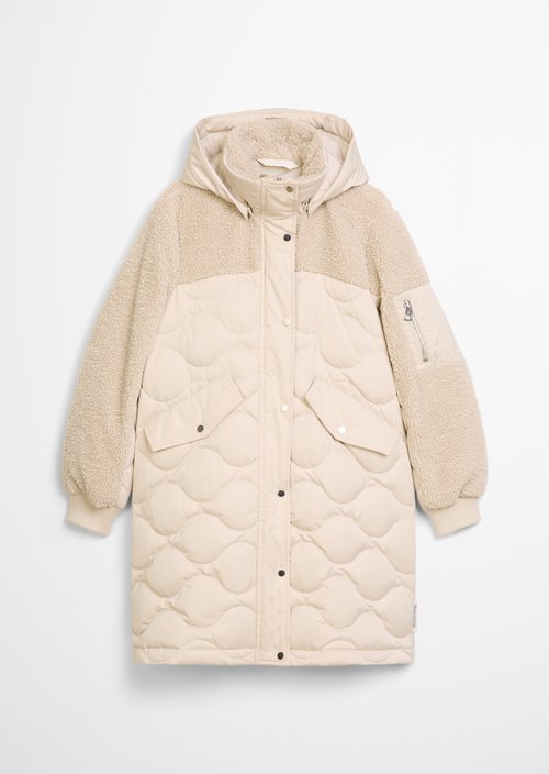 Relaxed down parka — Light Oat